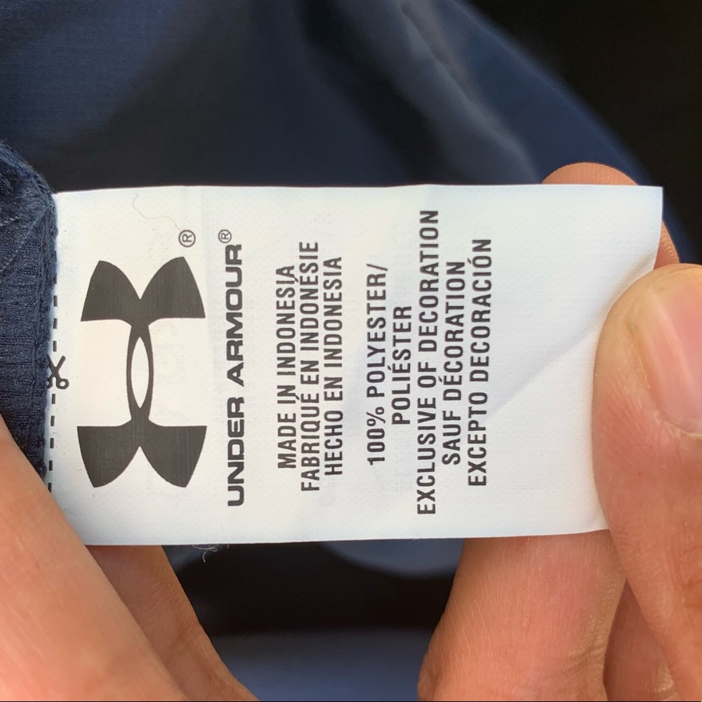 Under Armour blue orange unlined lightweight zip up windbreaker layering coat - Picture 13 of 13